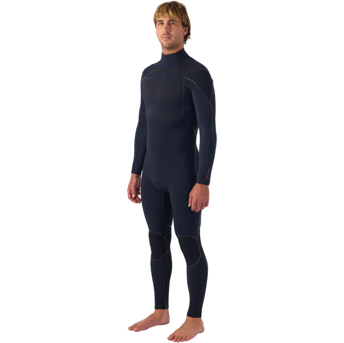 2026 O'Neill Mens Hyperfreak Fire 4/3+mm Back Zip Wetsuit 5663 - Black / Black
